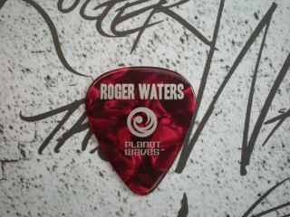 Roger Waters The Wall 2012 Tour Red Pearl Guitar Pick Ex Pink Floyd