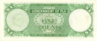 Fiji 1 Pound Currency Banknote 1965 PMG 40 XF 3