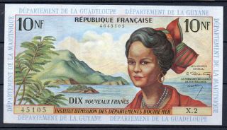 French Antilles P - 8 10 Francs 1964 Guadeloupe Guyane Xf - Au Rare