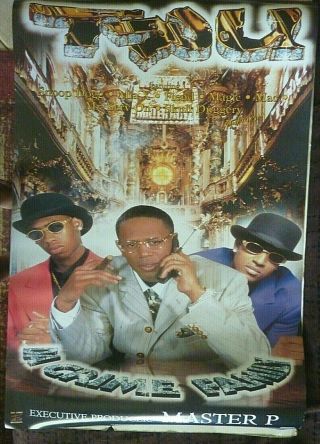 Rare Tru Da Crime Family Master P 1999 Vintage Orig Rap Music Store Promo Poster