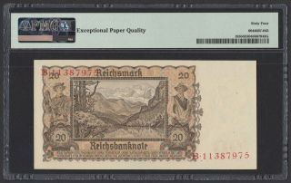 Germany 20 Reichsmark 1939 UNC (Pick 185) PMG - 64 EPQ 2