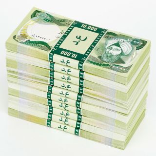 10 x 10,  000 Iraqi Dinar 10K Uncirculated 100,  000 Total IQD 2003 Iraq Currency 2