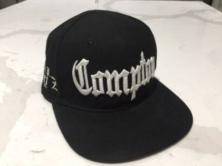 Vintage Compton Hat Eazy E Cap Snapback Nwa Rip Raiders Black Starter Script