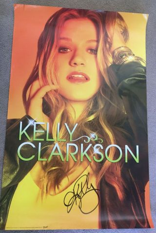 Kelly Clarkson Signed Poster - Autograph American Idol Voice Not Cd Vinyl Show
