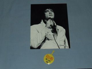 1970 Elvis " International Hotel " Las Vegas Menu & Concert Souvenir Tab Pin