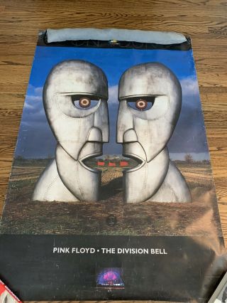 Vtg Subway Rock Promo Poster Pink Floyd The Division Bell On Tour 80 X 60 Huge