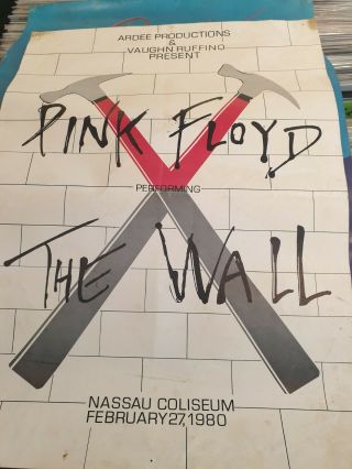 Pink Floyd The Wall Concert Poster 1980