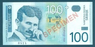 Serbia Specimen Pick 49s 100 Dinara 2006 Narodna Banka Srbija