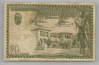 Belgian Congo 20 francs 1954 scarce 2