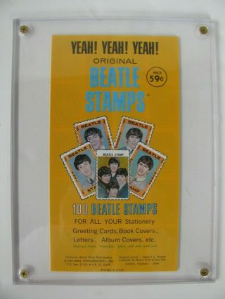 The Beatles 1964 Booklet Of Stamps And In - Store Promotional Banner