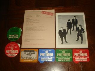 The Pretenders Learning To Crawl 1984 Sire Records Press Kit,  Backstage Passes