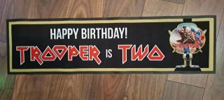 Iron Maiden Trooper Beer 2nd Birthday Bar Runner Very Rare