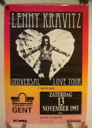 Lenny Kravitz Poster Universal Love Tour November 13th 1993 Concert