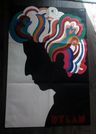 1967 Bob Dylan Poster 22” X 33” Milton Glaser Psychedelic Mid Century