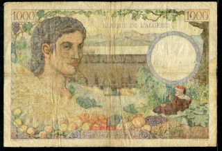 Tunisia 1942,  1000 Francs,  P20b,  F 2