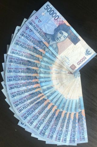 One Million Indonesian Rupiah - 20 X 50,  000 Idr Currency Notes - Fast