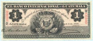 Guatemala 1 Peso 1920 S153a Unc