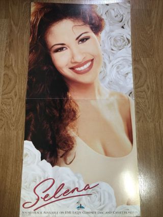 Selena 1997 Soundtrack Double Sided Promotional Poster 12x24” Quintanilla