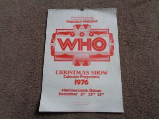 The Who Concert Programme 1976 Hammersmith Odeon Calendar Style Programme