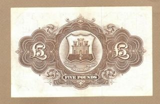 GIBRALTAR: 5 Pounds Banknote,  (VF),  P - 19b,  20.  11.  1971, 2