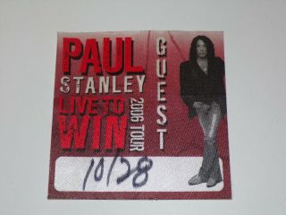 Kiss Band Paul Stanley Live To Win Concert Tour Satin Pass Guest Backstage 2006