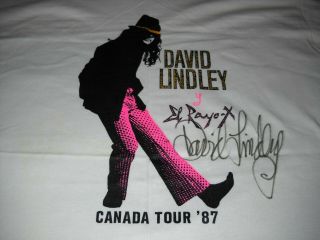 David Lindley Jackson Browne El Rayo - X Canada 1987 Signed Concert T - Shirt - Xl -