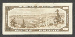 1954 $100.  00 BC - 43b VF,  QEII Canada OLD One Hundred Dollars 2