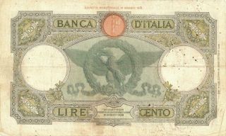 Italian East Africa 100 Lire Currency Banknote 1938 2