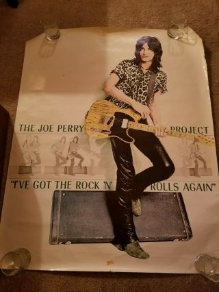 The Joe Perry Project 45.  5 " X 36.  5 " Vintage Columbia Records Poster