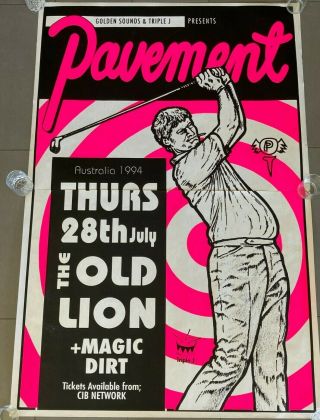Pavement / Magic Dirt.  Rare Large Aussie/oz Tour Promo Poster - 1994