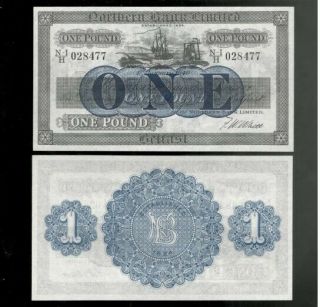 Northern Ireland,  1940,  Northern Bank,  £1 Pound,  P - 178b,  Gem Crisp Unc