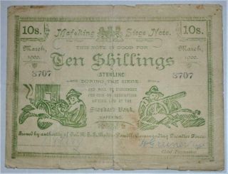 Mafeking Siege Issue Ten Shillings March 1900 No.  3707 Example