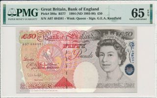 Bank Of England Great Britain 50 Pounds 1994 Pmg 65epq