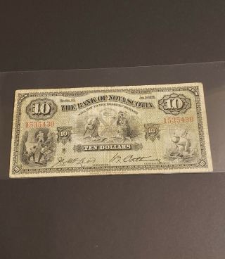 1935 Bank of Nova Scotia $10.  Canadian Chartered Banknote. 2