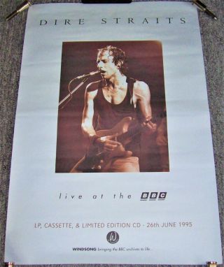 Dire Straits Uk Record Company Promo Poster " Live At The Bbc " Album 1995