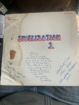 Signed Record By Jimi Hendrix,  Sly Stone And Paul Mccartney