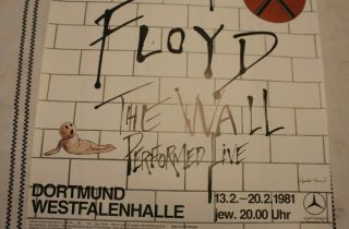 RARE PINK FLOYD THE WALL 1981 CONCERT POSTER DORTMUND GERMANY 23 X 33 3