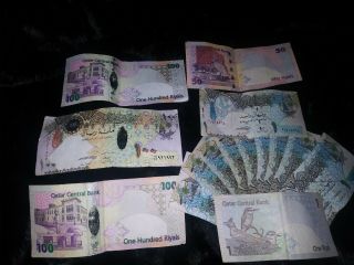 (15 notes) 361 In Circulation Qatar Central Bank 50 & 100 Riyals & 1 Riyal (s) 2