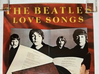 THE BEATLES Love Songs 1977 US PROMO Only POSTER John LENNON Paul MCCARTNEY 2