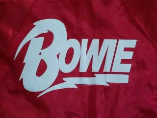 David Bowie 2016 Licensed Archive Red Satin Bomber Jacket/forever 21 Sz Small