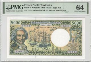 French Pacific Territories 5000 1996 P - 3i Pmg 64
