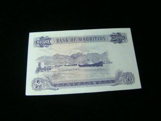 Mauritius 1967 50 Rupees Banknote AU Pick 33c 3