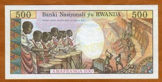 Rwanda,  500 Francs,  1978,  P - 13a,  Gem UNC Antelopes 2