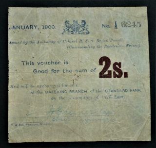 South Africa.  Mafeking Siege Issue.  2 Shilling.  January 1900 A6245