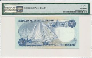 Monetary Authority Bermuda $1 1979 Low S/No 000012 PMG 65EPQ 3