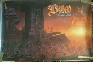Rare Dio The Last In Line 1984 Vintage Music Store Promo Poster