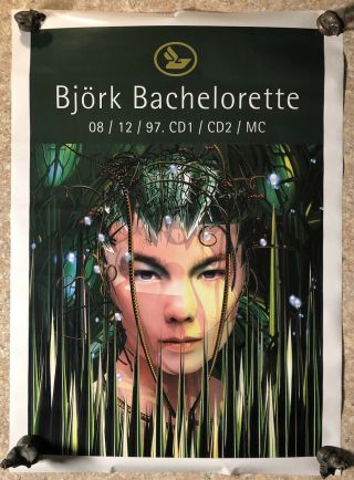Rare Bjork Bachelorette 2 1997 Uk Promo Poster