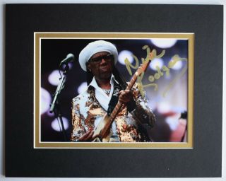 Nile Rodgers Signed Autograph 10x8 Photo Display Chic Le Freak Music Aftal