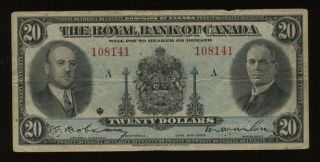 Royal Bank Of Canada $20,  1935 Ch 630 - 18 - 06a,  Fine,