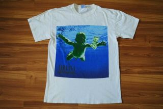 Vintage Nirvana Nevermind Shirt Tee 2002 Gildan Size Medium Kurt Cobain Rare